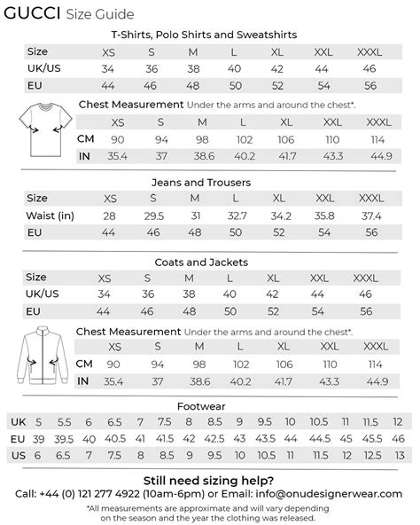 gucci shirt size chart|Gucci size 42 in us.